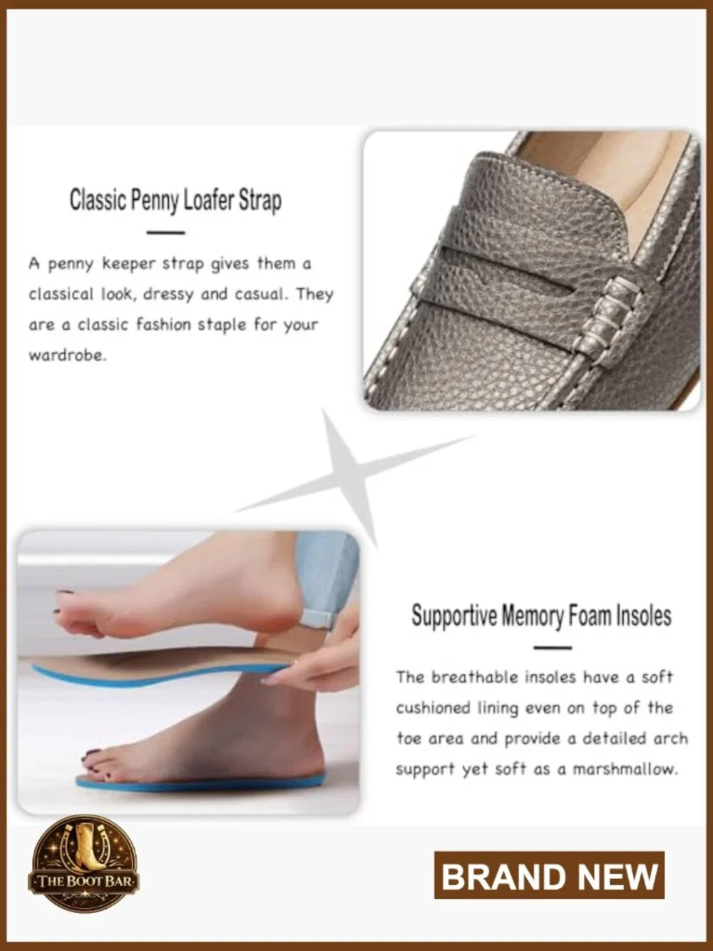 Women's Leather Penny Loafers Slip-Ons Business Casual Dress Shoes